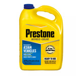 Anticongelante y refrigerante Prestone 50/50 de 1 galón, líquido azul universal/Asian para protección extendida del motor y sistema de enfriamiento del vehículo.