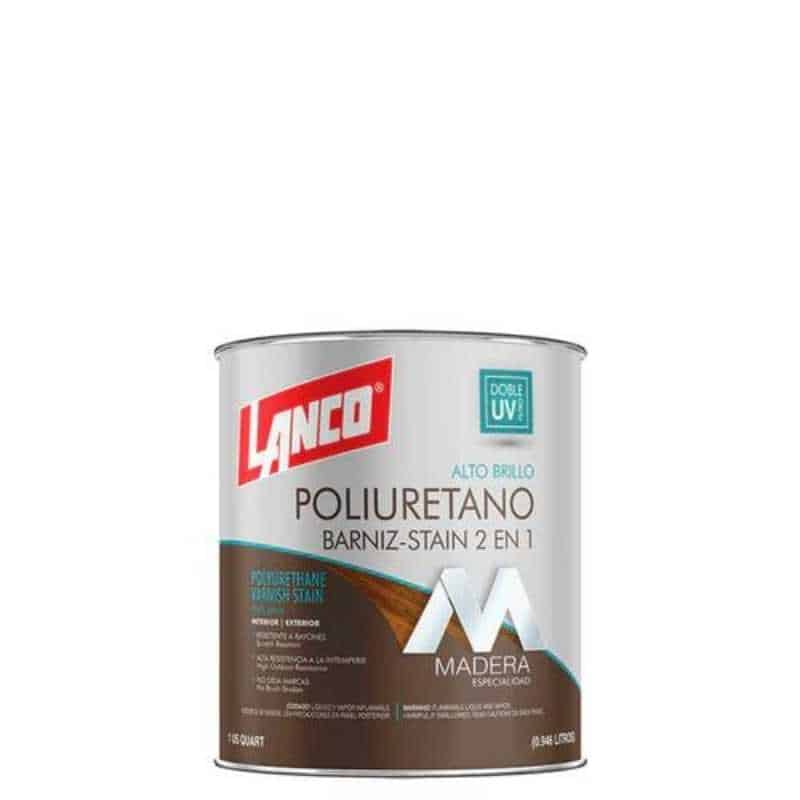 Lanco Barniz De Poliuretano Mas Stain 2 En 1 Brillante