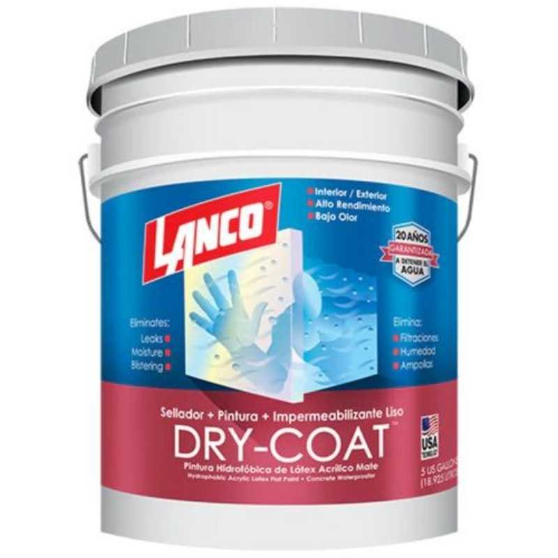 Lanco Esmalte Impermeabilizante Mate Dry-Coat Blanco Mate