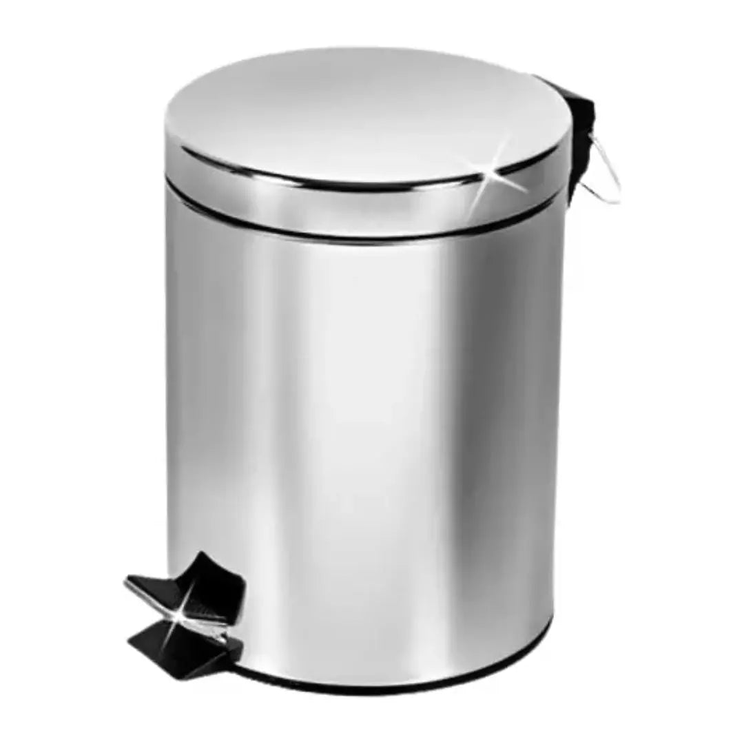 Basurero papelero de 12 litros con pedal, fabricado en acero inoxidable para cocina u oficina