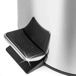 Basurero papelero de 5 litros con pedal, fabricado en acero inoxidable, ideal para el baño o escritorio