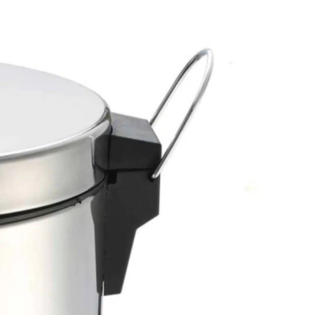 Basurero papelero de 12 litros con pedal, fabricado en acero inoxidable para cocina u oficina