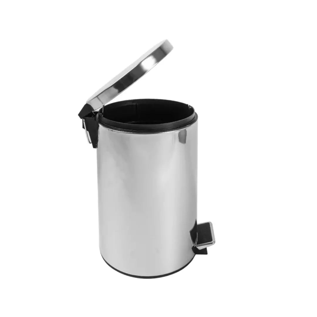 Basurero papelero de 12 litros con pedal, fabricado en acero inoxidable para cocina u oficina