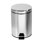 Basurero papelero de 5 litros con pedal, fabricado en acero inoxidable, ideal para el baño o escritorio
