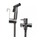 ducha bidet árabe premium Inoxcrom, con manguera flexible y rociador de mano fabricado en acero inoxidable para máxima higiene.