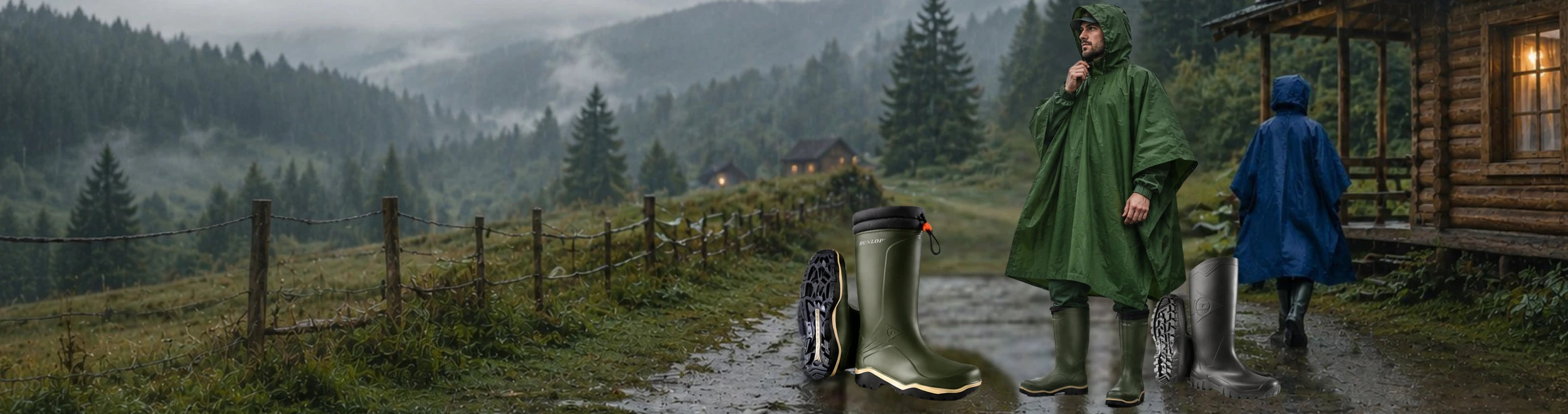 Botas y capas de lluvia para protección contra el agua y clima húmedo en Baumart