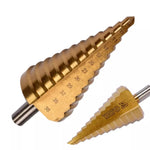 Broca cónica escalonada Yato YT-4470 de 6 a 38 mm, ideal para perforar y ampliar diámetros en láminas de metal