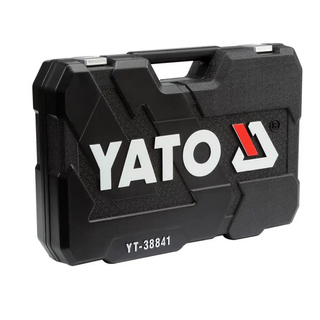 Juego de dados y llaves combinadas Yato de 216 piezas, set profesional de herramientas de cromo vanadio para mecánica, automotriz e industria.