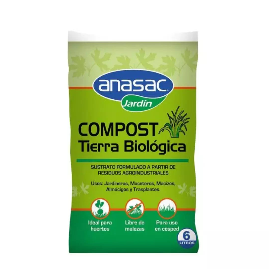 Compost Anasac 6 litros para jardinería y macetas