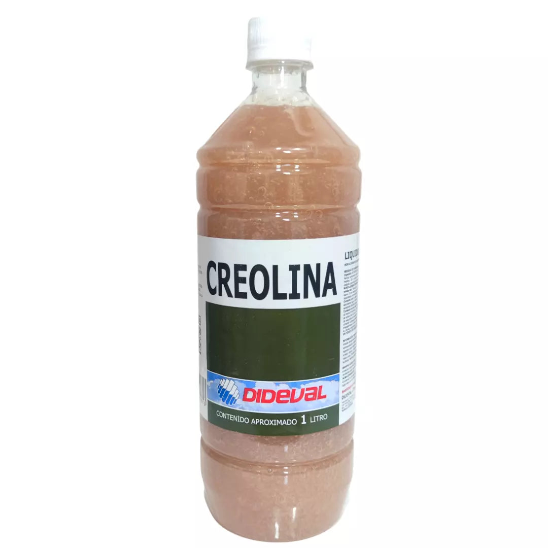 Creolina Líquida Dideval, desinfectante de alto poder para limpieza profunda de galpones, corrales e instalaciones.