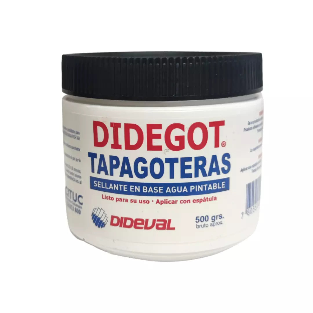 Sellador tapagoteras Didegot gris pintable 500gr