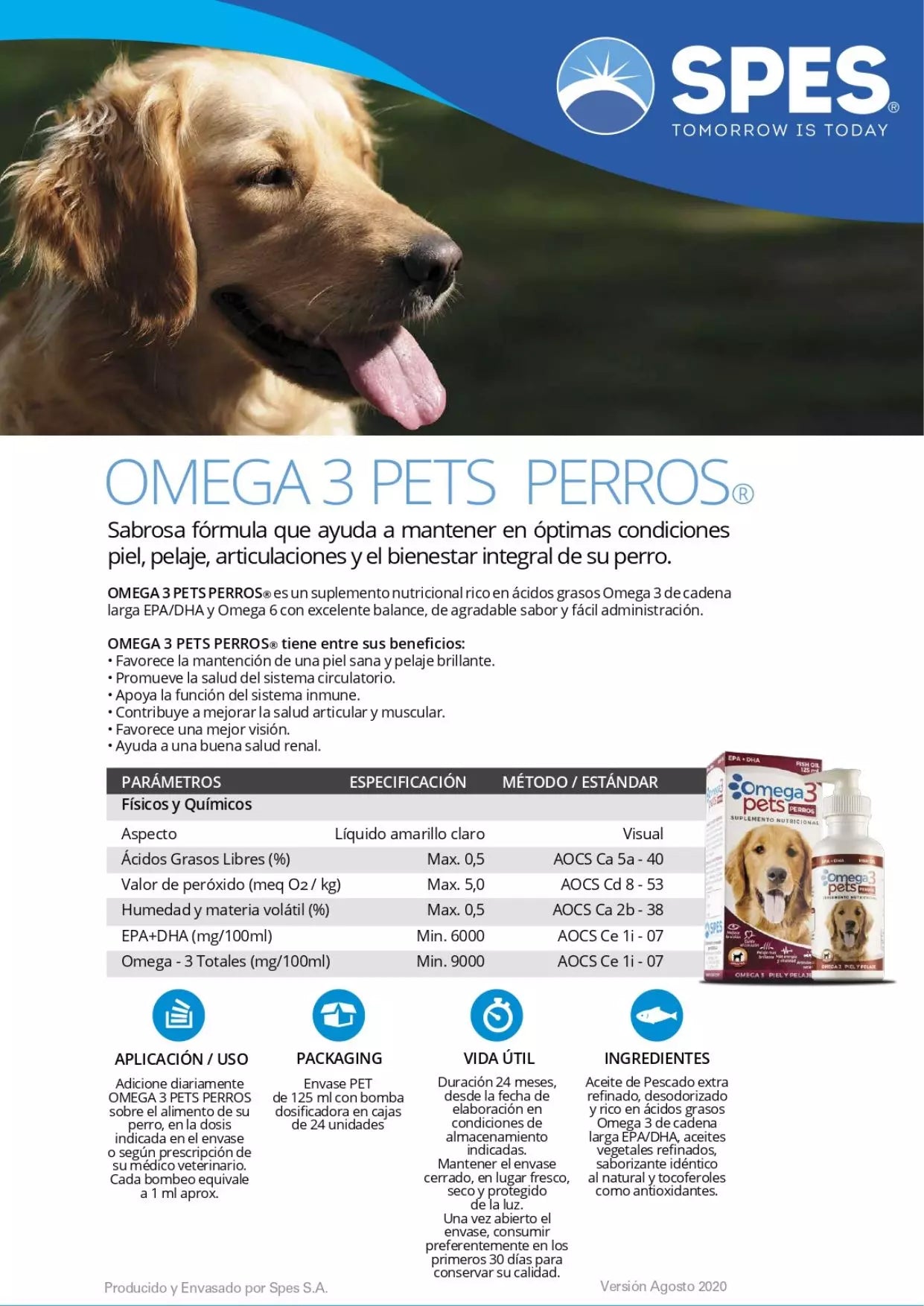 Suplemento Omega 3 y 6 Superpet para perros con EPA DHA 125 ml