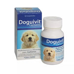 suplemento multivitamínico Doguivit para cachorros, formulado para promover el crecimiento fuerte y el desarrollo saludable de huesos y sistema inmune.