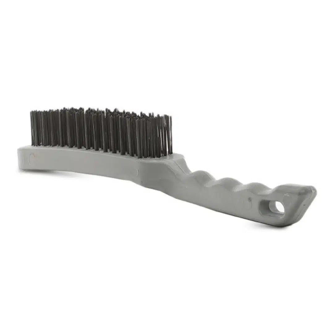 escobilla de acero con mango ergonómico Yato YT-6354, herramienta para limpieza y remoción de óxido, pintura y escoria.