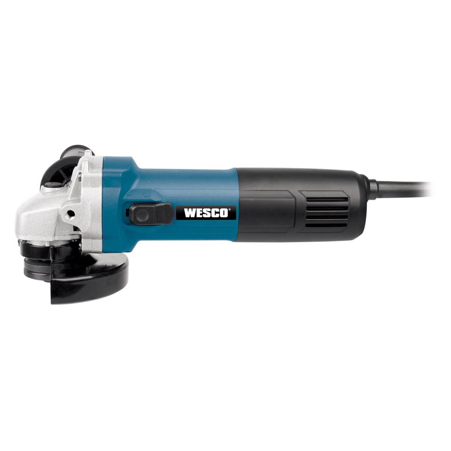 Esmeriladora angular eléctrica Wesco WS4740 de 750W 220V, ideal para trabajos de corte y desbaste en metalurgia y bricolaje.