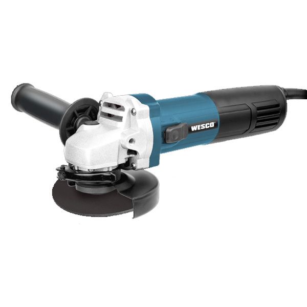 Esmeriladora angular eléctrica Wesco WS4740 de 750W 220V, ideal para trabajos de corte y desbaste en metalurgia y bricolaje.