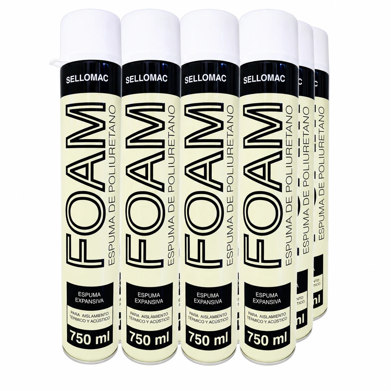 Pack 12Un Espuma De Poliuretano Expansiva 750Ml