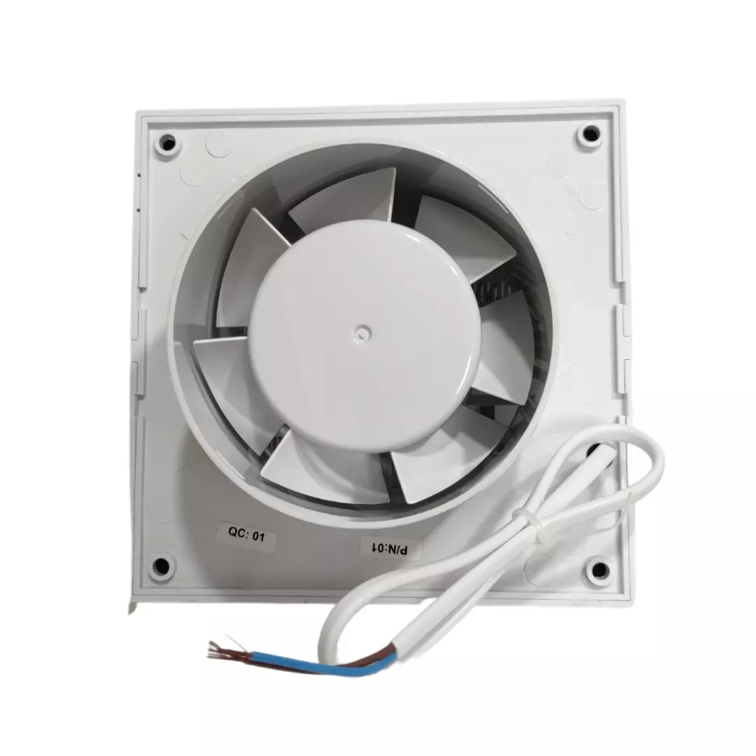 Extractor de aire para baño de 4 pulgadas, 12W 220V, certificado, ideal para la renovación de aire y control de humedad en espacios sanitarios pequeños.