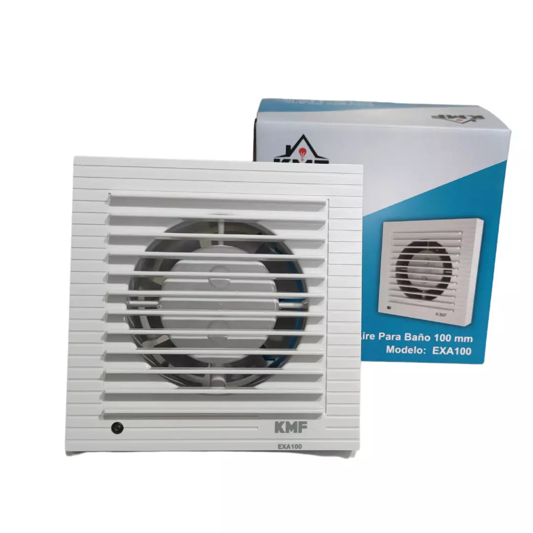 Extractor de aire para baño de 4 pulgadas, 12W 220V, certificado, ideal para la renovación de aire y control de humedad en espacios sanitarios pequeños.