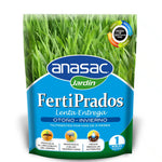 Fertilizante granulado Ferti Prados de 1 kg, específico para césped en otoño e invierno, con tecnología de liberación lenta para nutrición duradera y fortalecimiento de raíces.