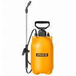 Pulverizador manual Ingco de 5 litros, fumigador de presión previa para jardín, huerto y control de plagas domésticas.
