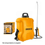 Pulverizador de espalda Ingco CSPLI2001 a batería 20V de 16 litros, fumigador inalámbrico para aplicación de agroquímicos y agua en jardín y huertos.