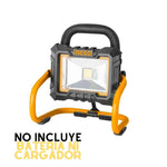 Foco de trabajo LED inalámbrico Ingco CWLI2002 20V, con brillo de 750 a 1500 lúmenes, ideal para iluminación portátil en obras y talleres (batería no incluida).