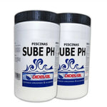 Envases de granulado Sube pH para tratamiento de agua de piscinas, 2 unidades de 1kg