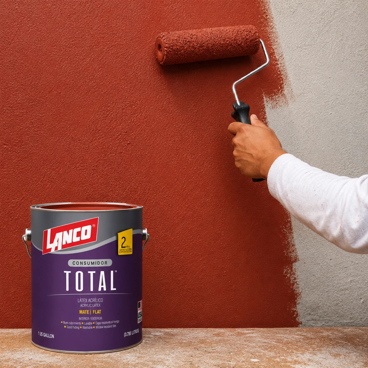 Pintura Látex Acrílico Total Rojo