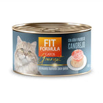 Lata de alimento húmedo Gourmet sabor palitos de cangrejo para gatos, comida completa y apetitosa