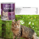 Kit de 6 latas de comida húmeda para gato Fit Formula y Gourmet, mix de sabores para una nutrición completa y palatable.