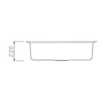 Lavaplato empotrable ancho Hessen para cocina