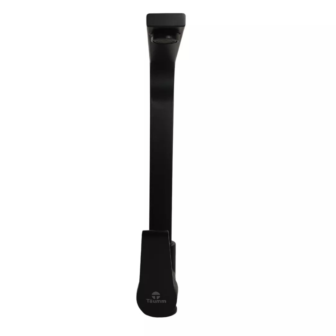 Llave monomando Taumm para lavaplatos en acabado negro mate, grifería de cocina de diseño moderno y alta resistencia.
