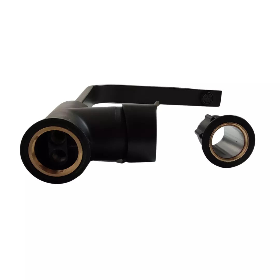 Llave monomando Taumm para lavaplatos en acabado negro mate, grifería de cocina de diseño moderno y alta resistencia.