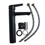 Monomando Lavamanos Taumm Alto NOTTE Negro Mate para Lavabo Elevado