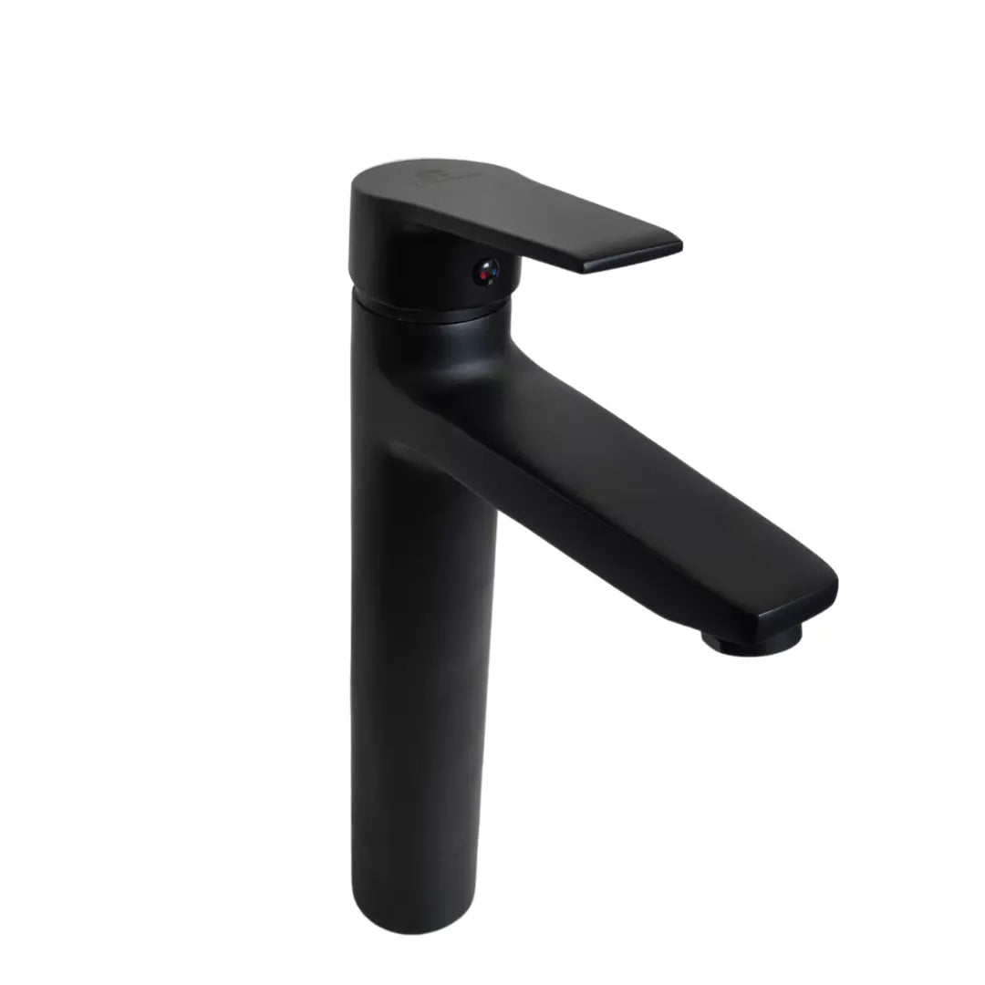 Monomando Lavamanos Taumm Alto NOTTE Negro Mate para Lavabo Elevado