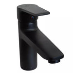 Llave monomando Taumm para lavamanos en acabado negro mate, grifería de baño moderna y elegante para lavabos.