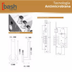 Cerradura de embutir Bash 8809 de manilla principal, fabricada en acero inoxidable, ideal para puertas de acceso que requieren durabilidad y seguridad