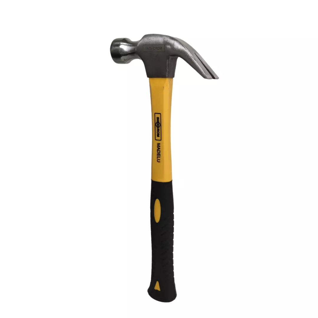 Martillo carpintero de 16oz de acero Inoxcrom, herramienta manual con garra curva para extracción de clavos y uso profesional.