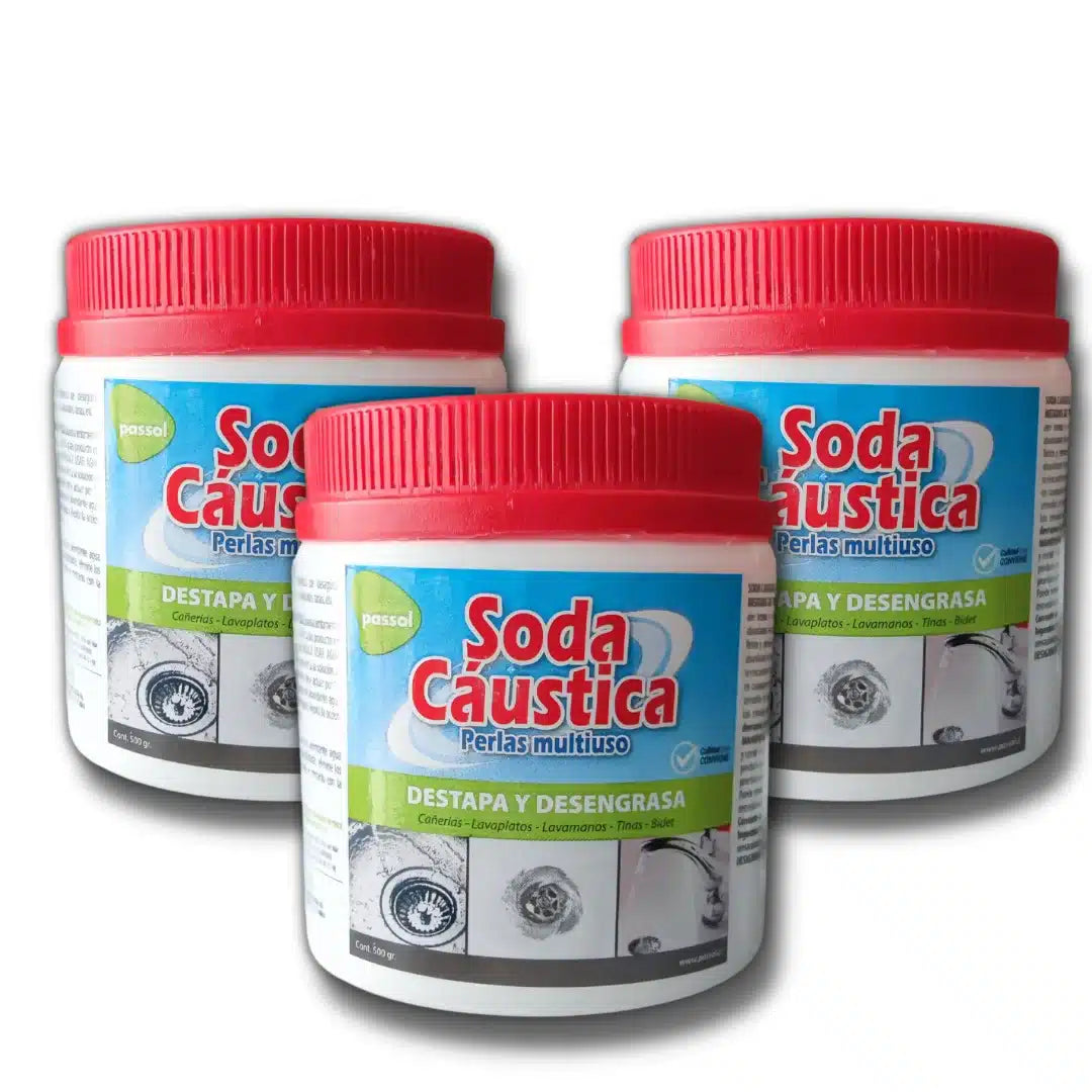 Pack Passol de soda cáustica 500 gr