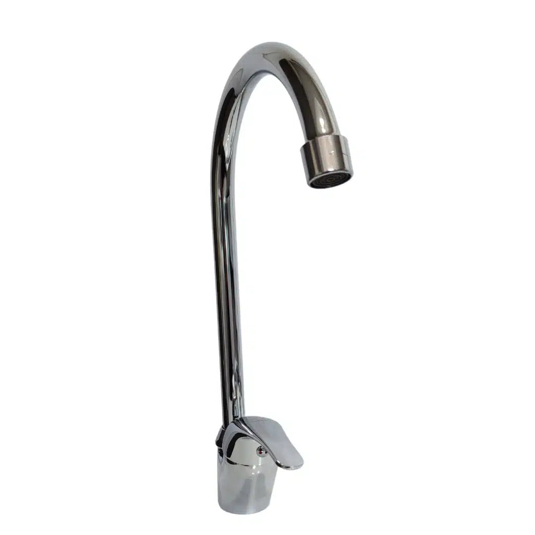 Llave monomando vertical Taumm Colomba para lavaplatos, grifo de cocina de latón cromado con diseño funcional y duradero.