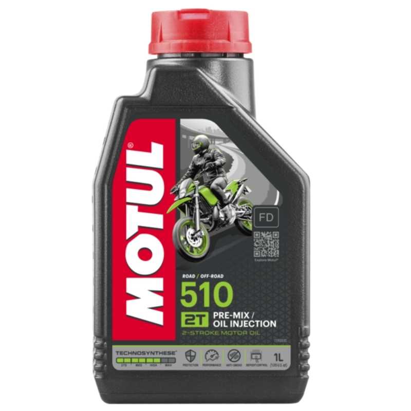 aceite de mezcla Motul 510 2T para motores de motocicleta y scooter
