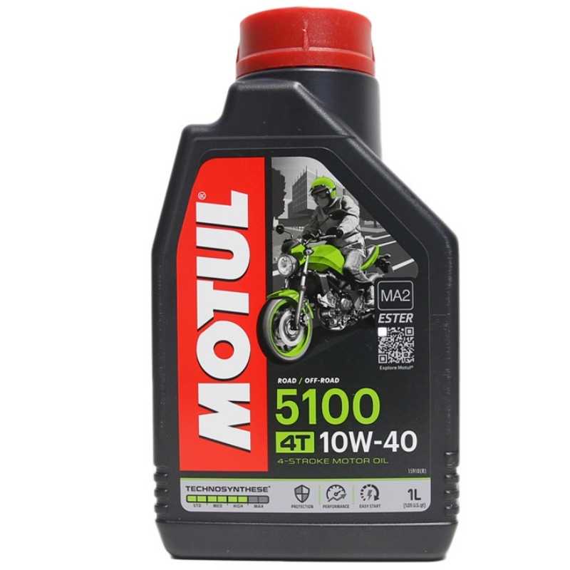 aceite de motor Motul 5100 10W40 semi-sintético para motos de 4 tiempos