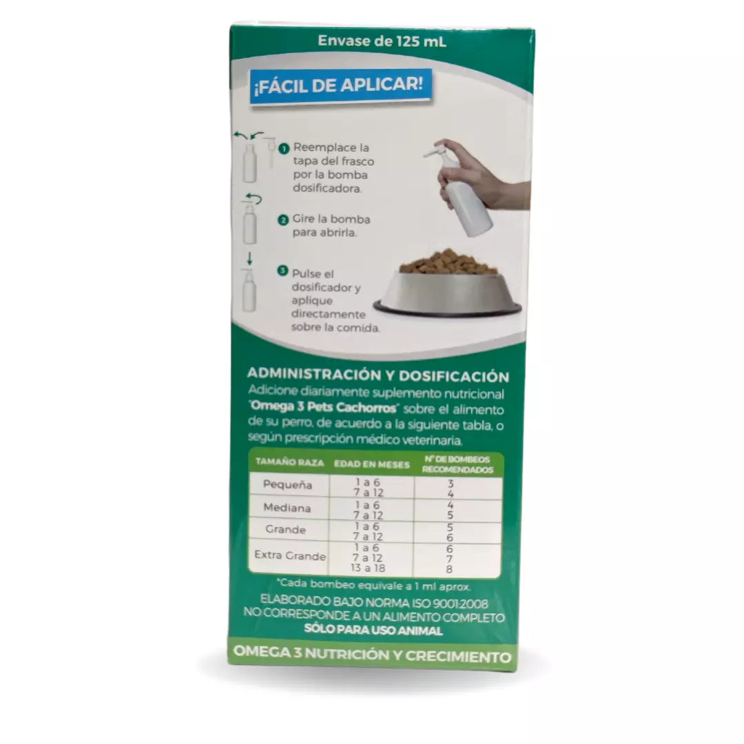 Suplemento Omega 3 y 6 Superpet cachorros 125 ml con EPA DHA