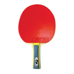 Paleta de Ping Pong UkTime Premium 3 Estrellas roja y negra con gomas lisas.