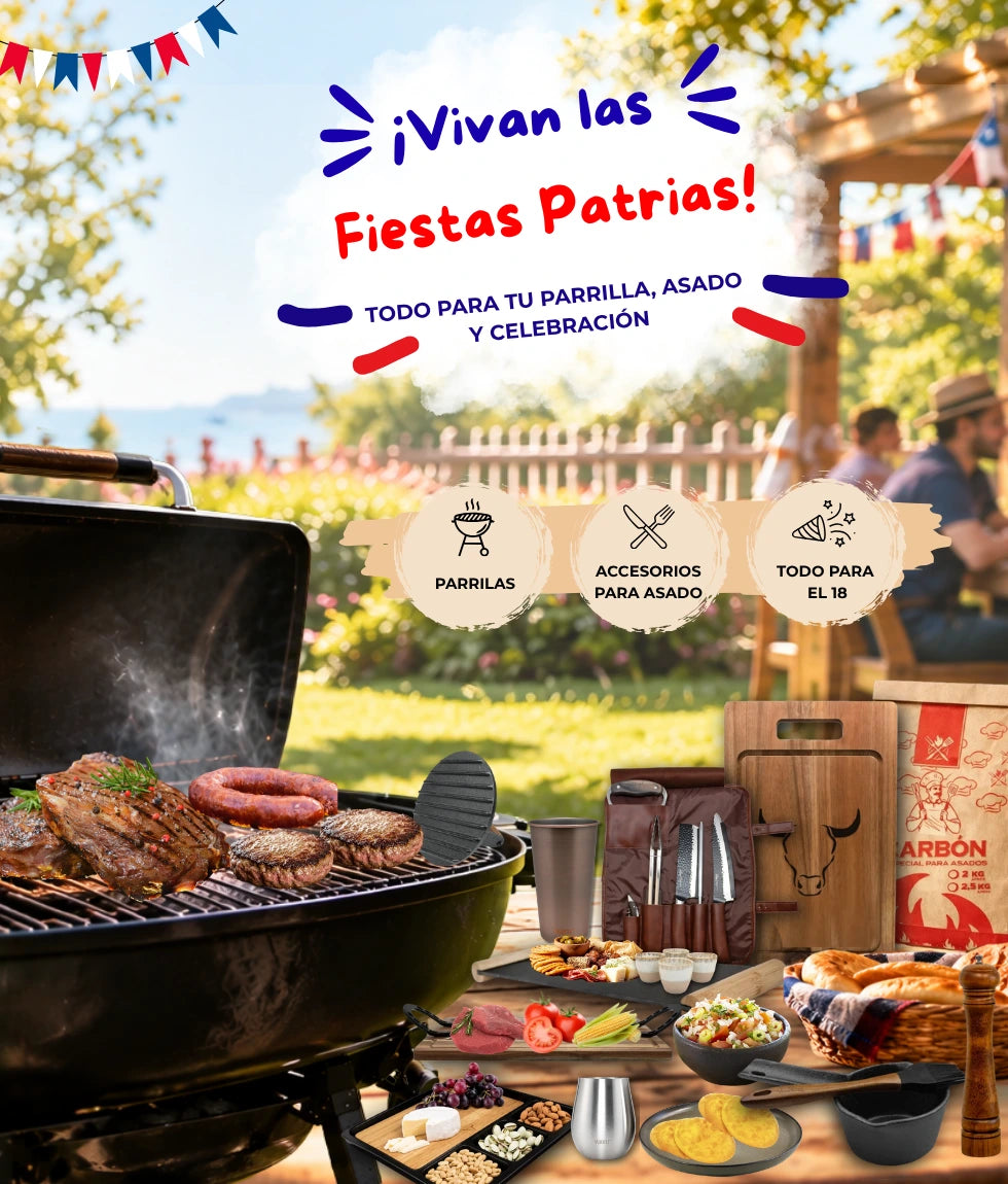 Parrillas y accesorios para asados de Fiestas Patrias en Baumart Chile