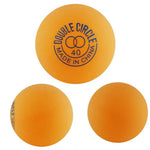 Pack de 10 Pelotas de Ping Pong Naranjas Double Circle de 40mm.