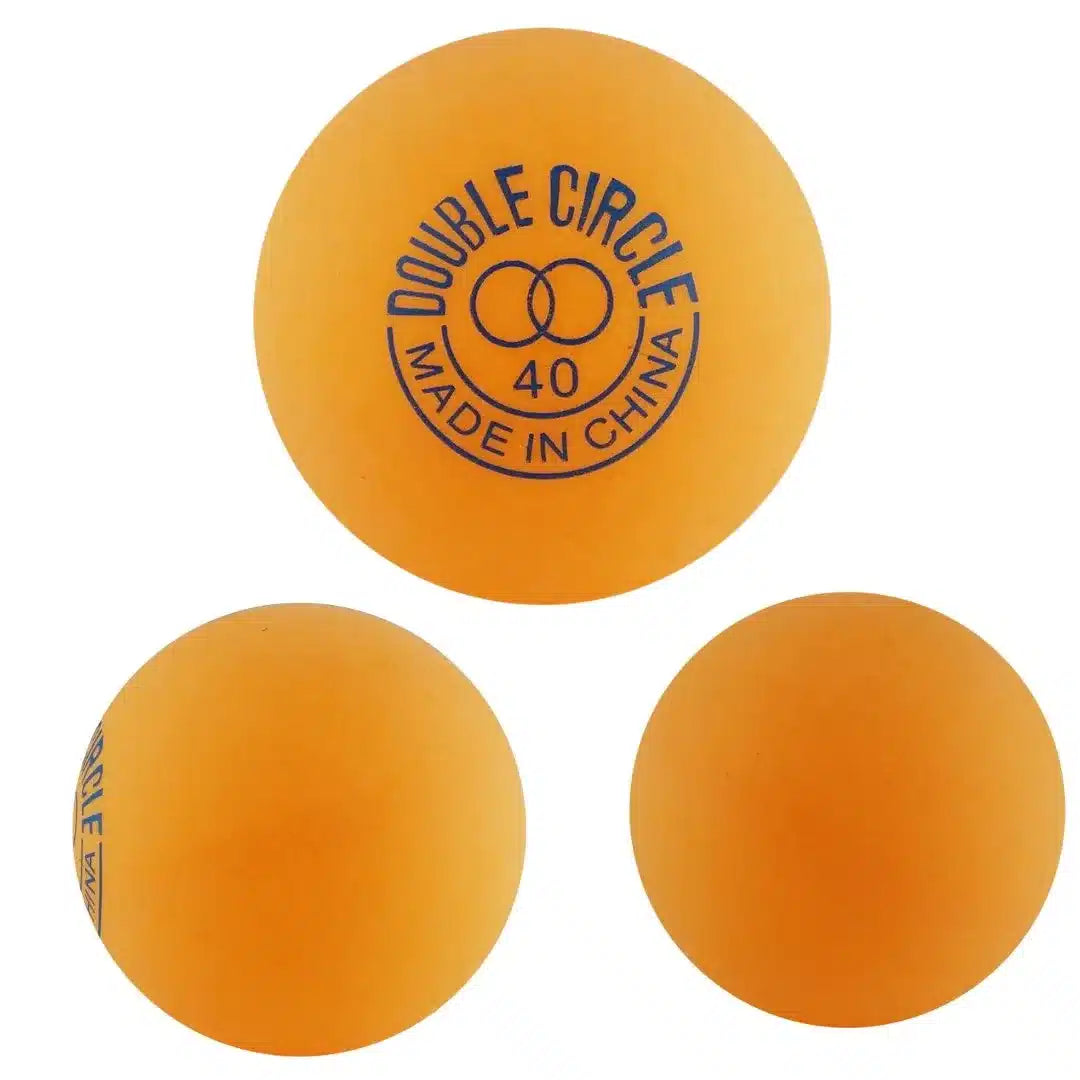 Pack de 10 Pelotas de Ping Pong Naranjas Double Circle de 40mm.