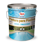 Pintura para piscina de caucho clorado Sipa 4 gl para piscinas de hormigón
