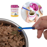 Kit de higiene dental para gatos con alimento húmedo Gourmet enriquecido con Omega 3, para cuidado bucal y nutrición premium.